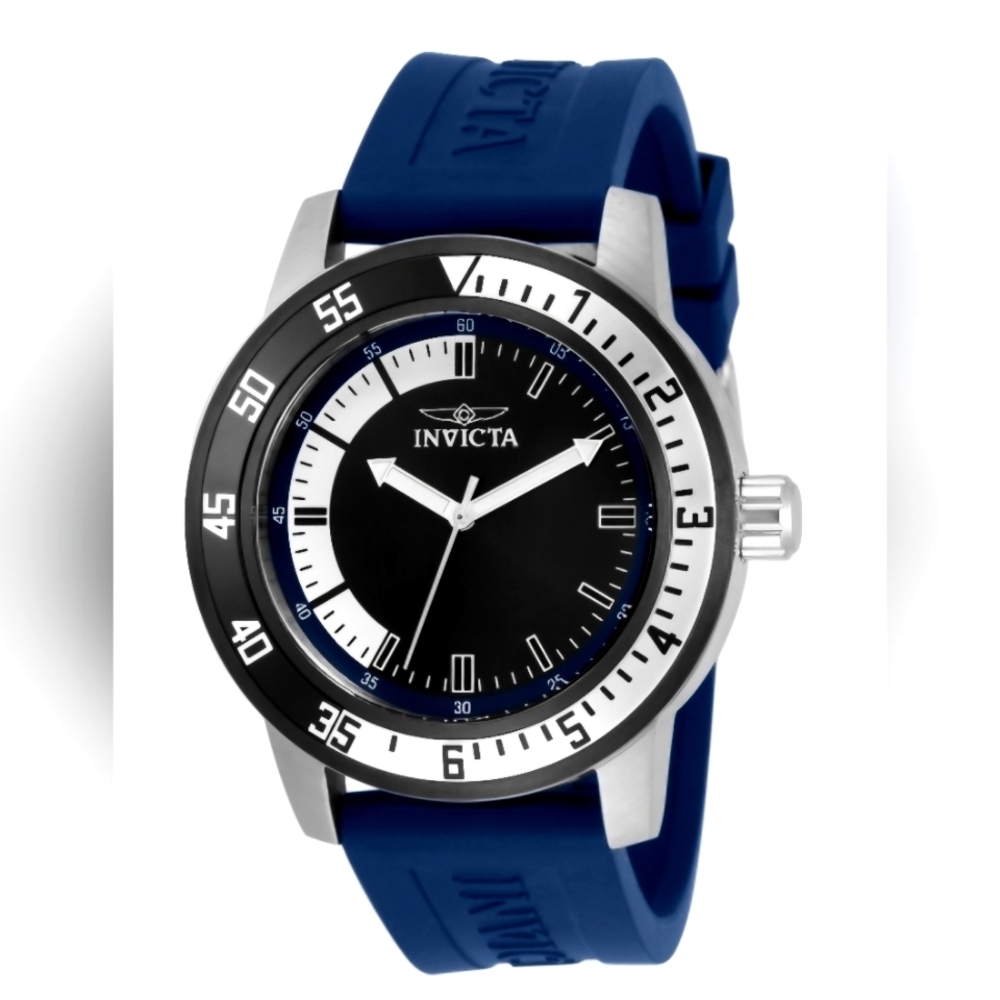 Invicta Specialty Men's Watch, 45mm Stainless Steel Case Silicone Navy Blue Band